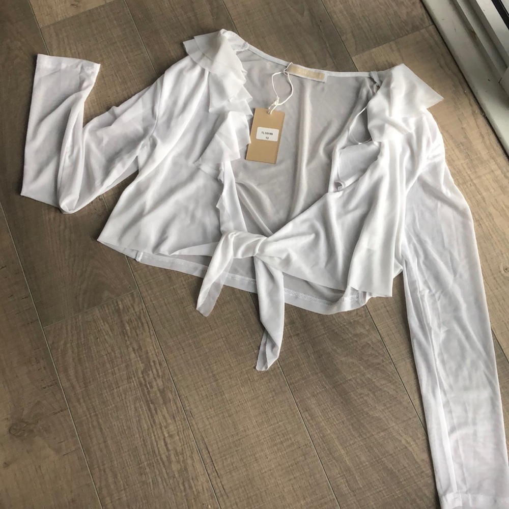 VERGE GIRL SHEER TIE UP TOP